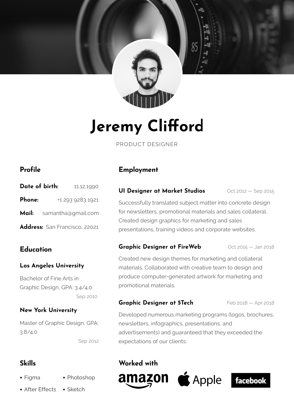 Bubble Resume Template Preview