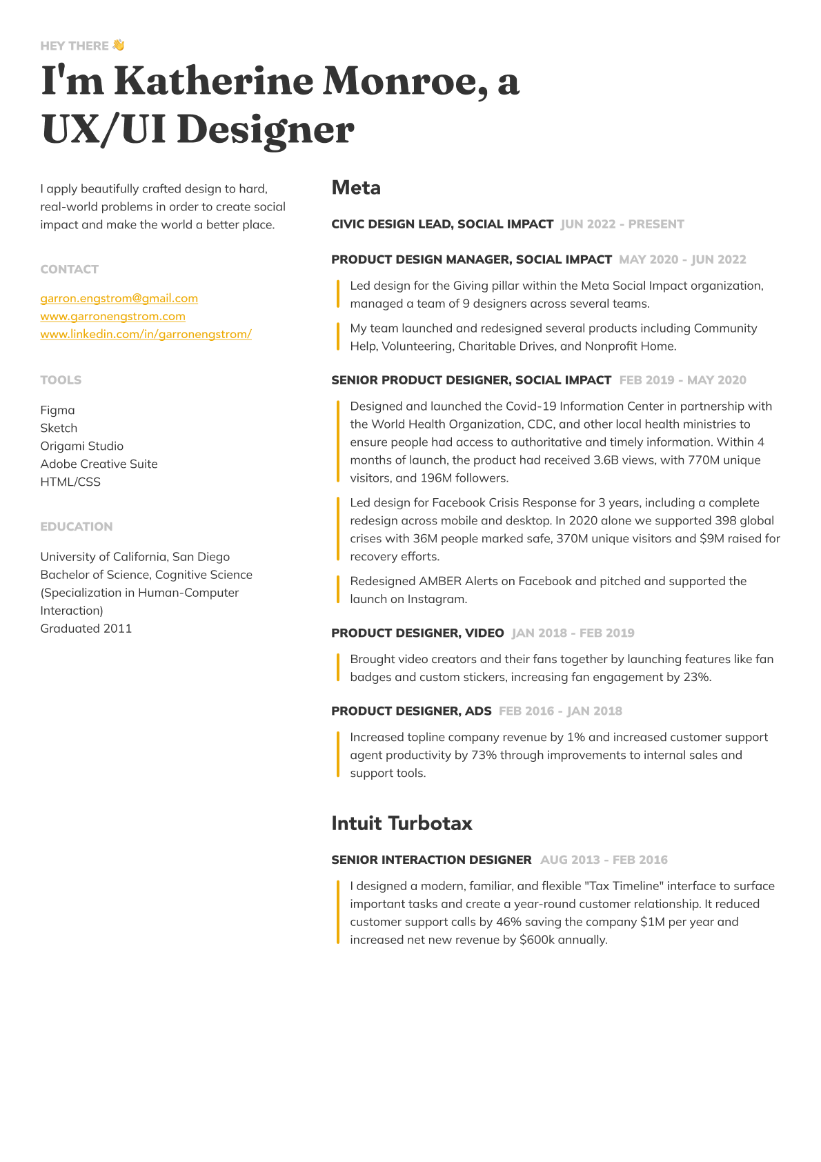 Journal Resume Template Preview