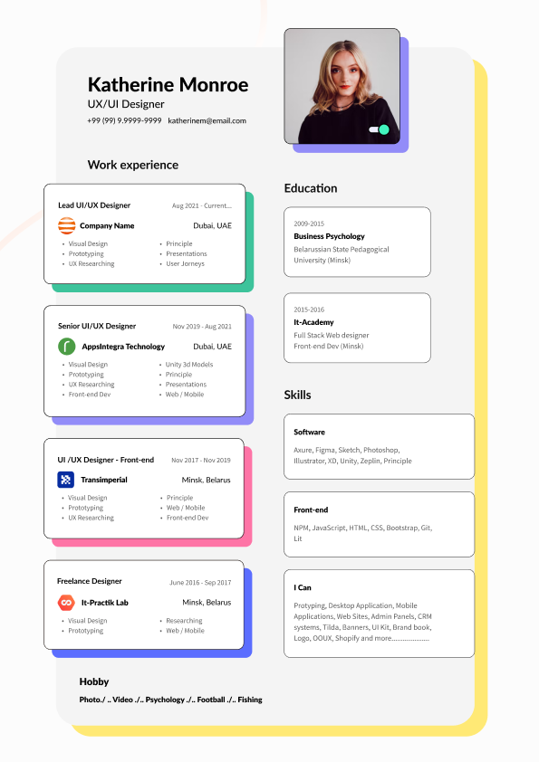 Strata Resume Template Preview
